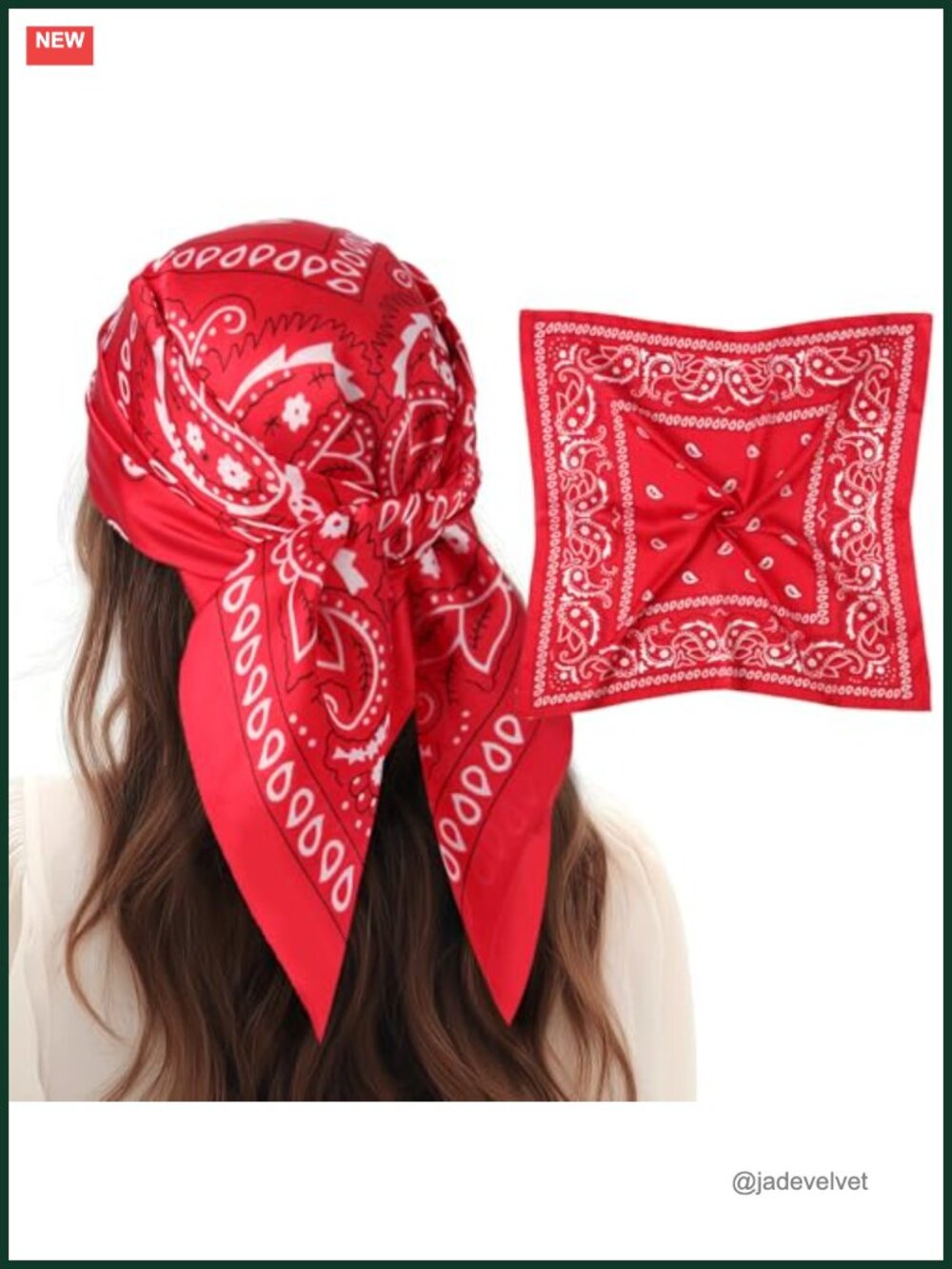 27.5" Satin Head Scarf Silk-Like Bandana Women Hair Wrap Sleep Turban